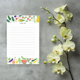 CUSTOM Obstveggies Border Lebensmittelgeschäft Ein Post-it Klebezettel