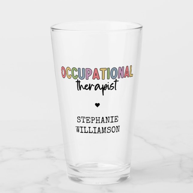 Custom Occupational Therapist OT Geschenke Glas (Vorderseite)