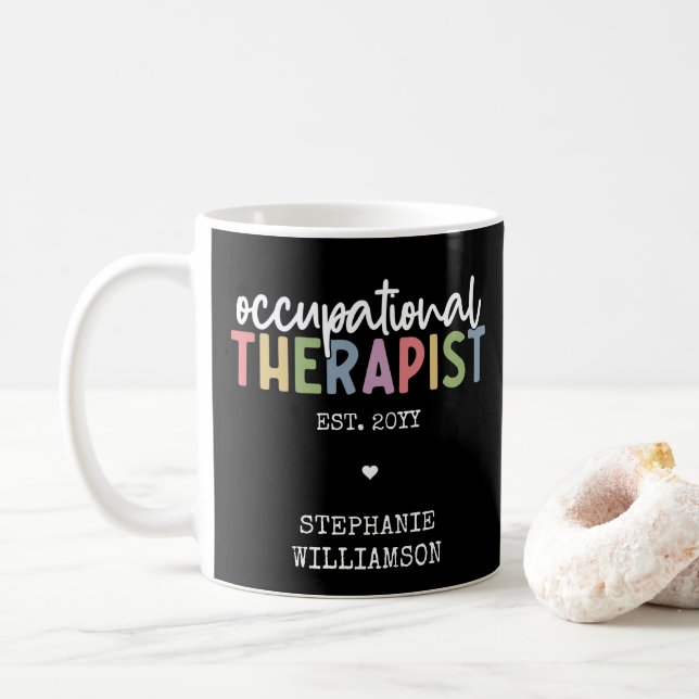 Custom Occupational Therapist OT Geschenke Kaffeetasse (Mit Donut)