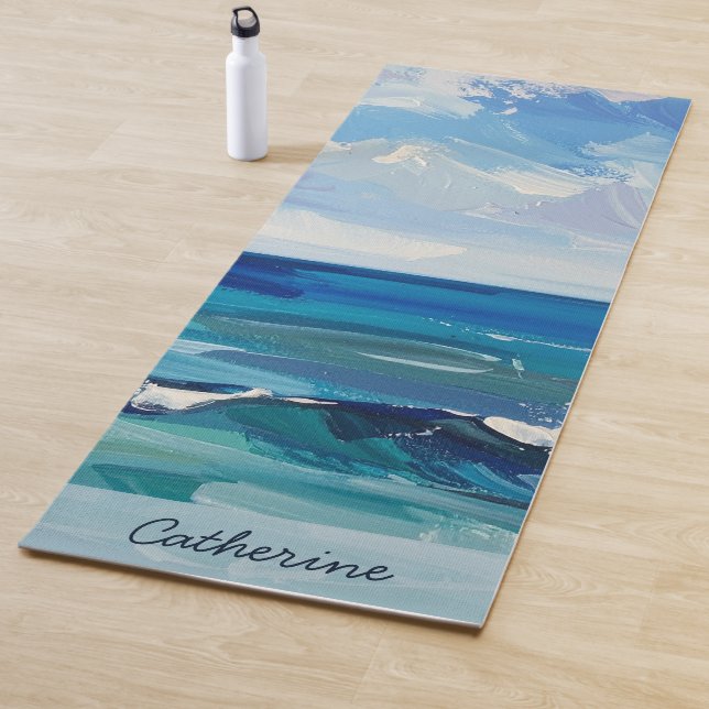 Custom Ocean Beach Waves Yoga Mat Yogamatte (Beispiel)