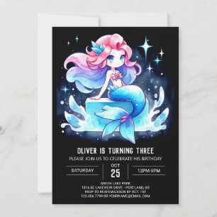 Custom Ocean Mermaid Geburtstag Einladung