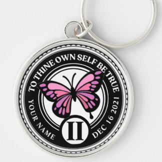 Custom OM NA Butterfly Erholung Jubiläumsmünze Schlüsselanhänger