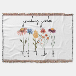 Custom Oma's Garden Personalisiert Geburtstag Decke