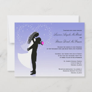 Custom Ombre Silhouette Formal Hochzeit Einladung