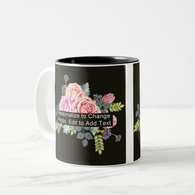 Custom One Foto Artwork Slogan 11 oz Zweifarbige Tasse (Vorderseite Links)