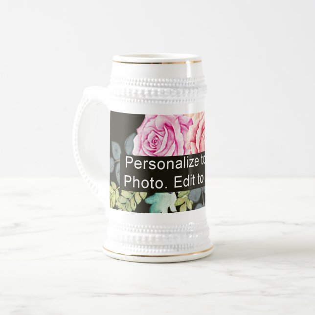 Custom One Foto Artwork Slogan White Bierglas (Vorderseite Links)