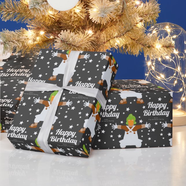 Custom Oompa Loompa Happy Birthday Geschenkpapier (Feiertage)