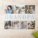 Custom Opa 7 Foto Großkinder Collage<br><div class="desc">Kann man nicht persönlich zusammen sein? Geschenke einem geliebten Großvater dieses Foto Collage Puzzle mit 7 wertvollen Fotos seiner Enkel, zusammen mit ihren Namen oder einer benutzerdefinierten Nachricht in der Mitte.</div>