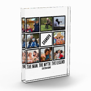 Custom Opa der Mann Mythos Legende 8 Foto Collage