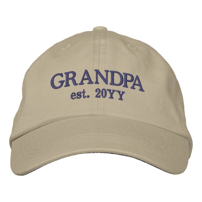 Custom Opa Est. Für Großvater befördert Bestickte Baseballkappe (Vorderseite)