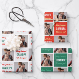 Custom Opa Foto Funny Picture Frohe Weihnachten Geschenkpapier Set