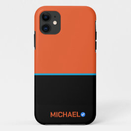 Custom Orange Blue Stripes Case-Mate iPhone Hülle