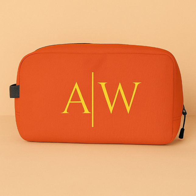 Custom Orange Bridesmaid Makeup Bag, Bridal Gift Waschbeutel (orange bridesmaid makeup bag, personalized bridesmaid gift, bridal shower makeup pouch,)