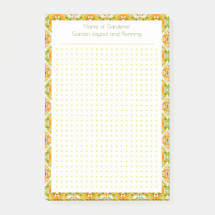 Custom Orange Green Dot Grid Garden Layoutplaner Post-it Klebezettel