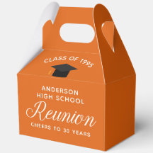 Custom Orange High School Alumni Wiedersehen-Party