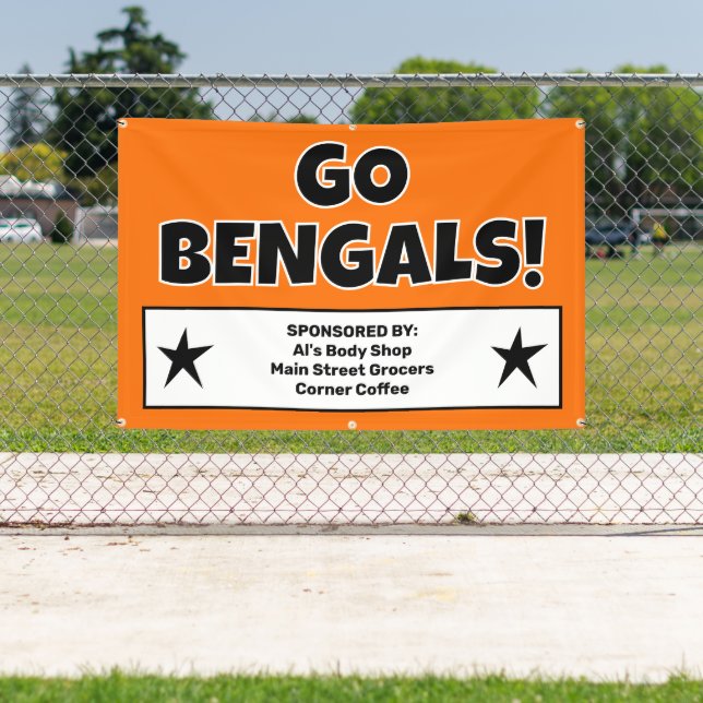 Custom Orange Sports Team Banner (InSitu)