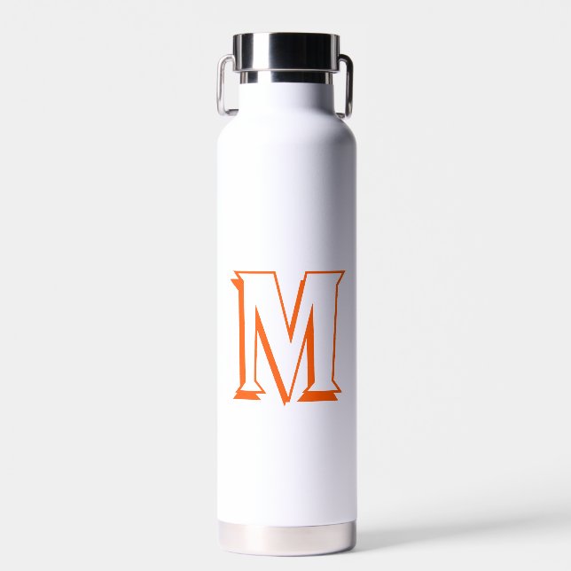 Custom Orange Superhero Monogram Coffee Tee Milk Trinkflasche (Vorne)