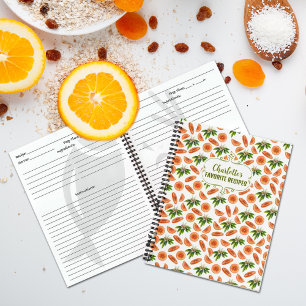 Custom Orange Wasserfarbe, Küche Rezept Buch