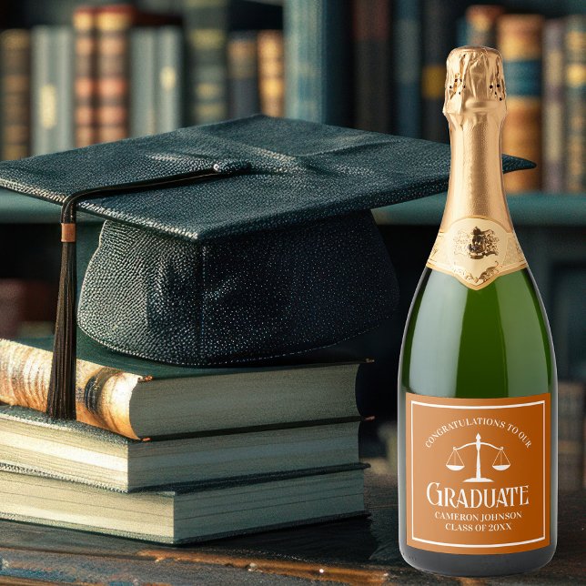 Custom Orange White Law School Graduation Party (Von Creator hochgeladen)