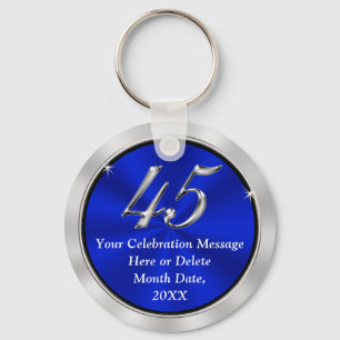 Custom Order Blue 45-jährige Schlüsselanhänger