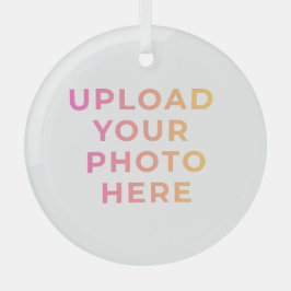 Custom Ornament | Photo, Name & Family Keepsake Aus Glas