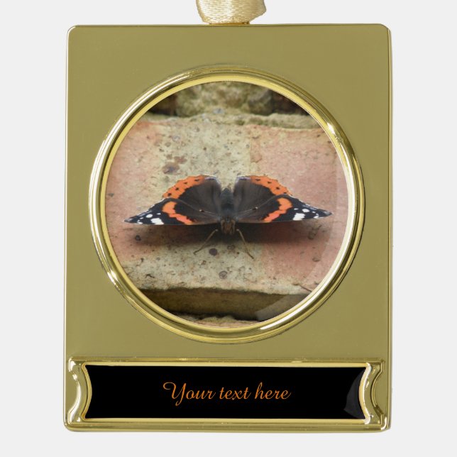 Custom Ornament Red Admiral Butterfly (Vorderseite)