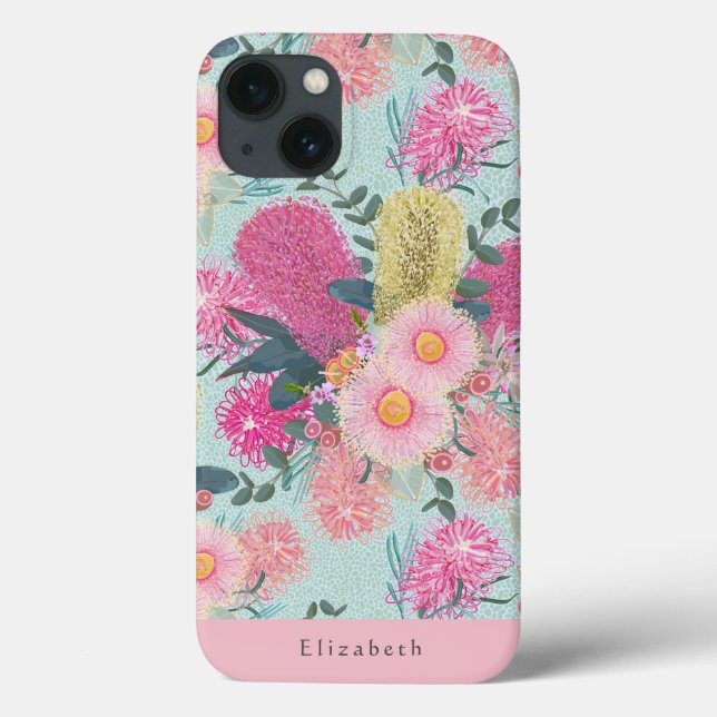Custom Outback Banksia und Grevillea Eukalyptus Case-Mate iPhone Hülle (Rückseite)