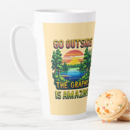 Custom Outdoor Nature Scene Pixel Art Graphic  Milchtasse