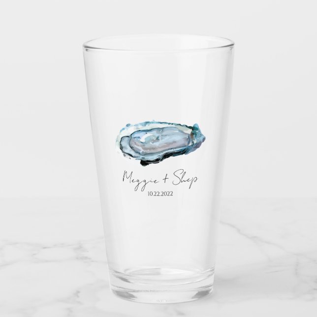 Custom Oyster Pint Glasses Glas (Vorderseite)