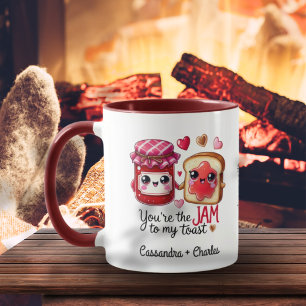 Custom Paares Funny Zitat "Jam to My Toast" Tasse