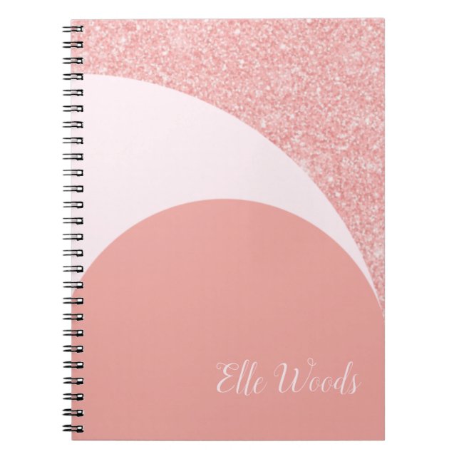Custom Pageant Workbook - Rose Gold Glitz Notizblock (Vorderseite)