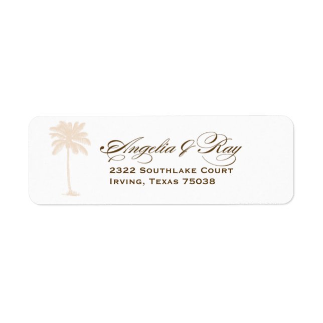 Custom Palm Tree Wedding Logo (Vorne)