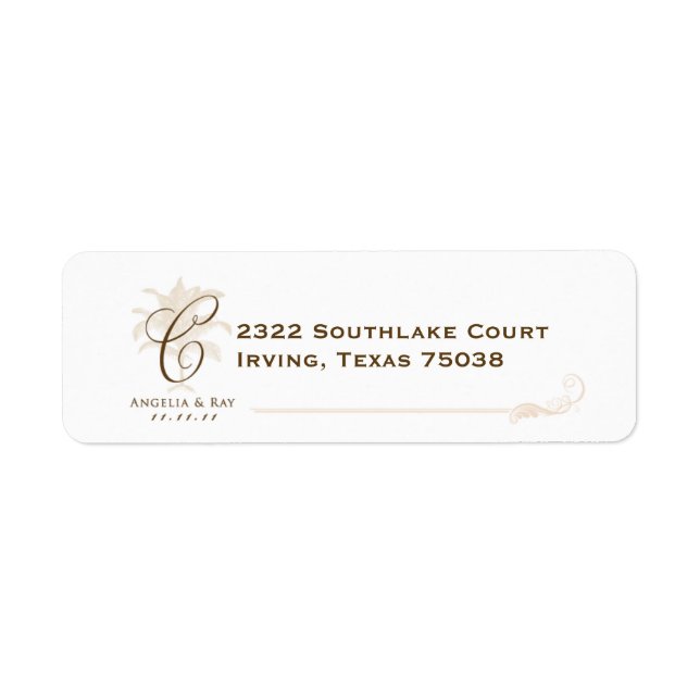 Custom Palm Tree Wedding Logo (Vorne)