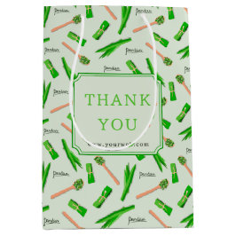 Custom Pandan Leaf Pattern Paper Bag Mittlere Geschenktüte