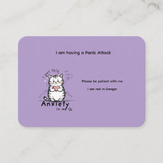 Custom Panic Attack Help Card  Visitenkarte