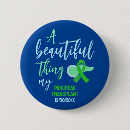 Custom Pankreas Transplantation Grüne Schleife Button
