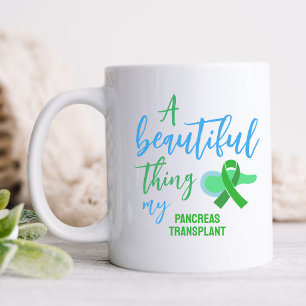 Custom Pankreas Transplantation Grüne Schleife Kaffeetasse