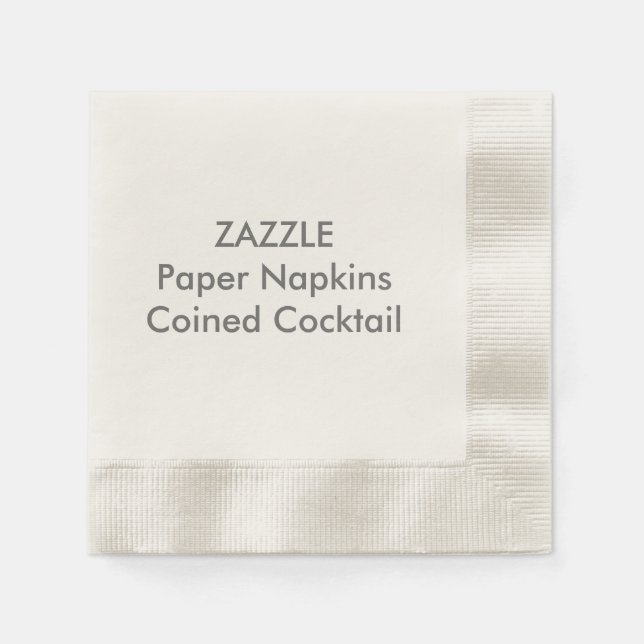 Custom Paper Napkins ECRU COCKTAIL Serviette (Vorderseite)