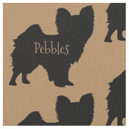 Custom Papillon Dog Fabric Stoff