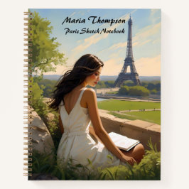 Custom Paris Sketch Travel Notebook Journal-Tagebu Notizbuch