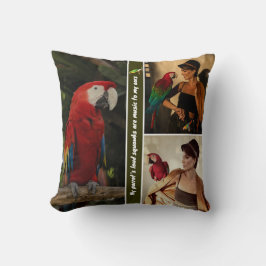 Custom Parrot Fotos Throw Kissen