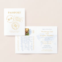 Custom Passport Briefmarke Hochzeitspaziergang