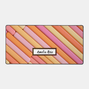 Custom Pastel Geometric Desk Mat - Abstrakt modern Schreibtischunterlage