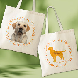 Custom pastel orange Labrador Retriever tote bag Tragetasche