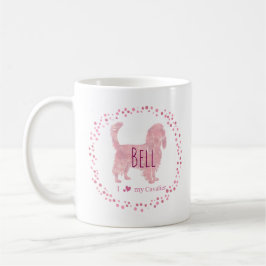 Custom Pastel pastel pink cavalier Silhouette mug  Kaffeetasse
