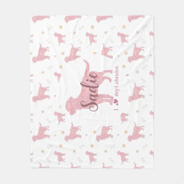 Custom Pastel pink Labrador retriever blanket gift Fleecedecke