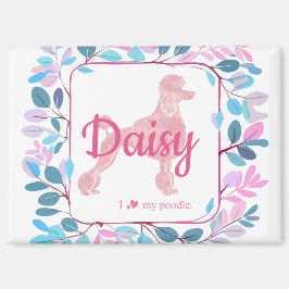 Custom Pastel Pink Poodle Silhouette  Magnet