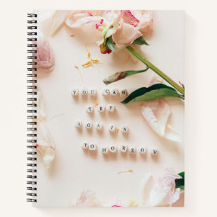 Custom Pastel Spiral Notebook mit Foto und Zitat Notizbuch