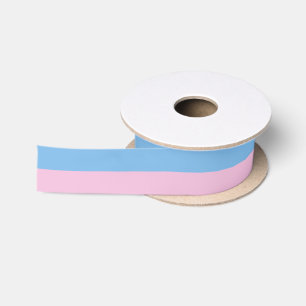 Custom Pastell Cotton Candy Pink und Denim Blue Satinband
