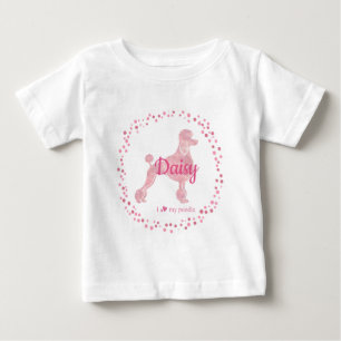 Custom Pastell Pink Poodle Silhouette T - Shirt